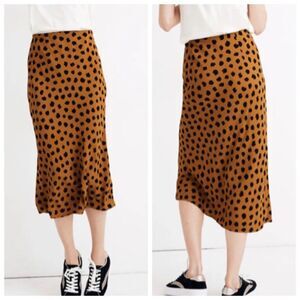 Madewell Midi Skirt in Brown and Black